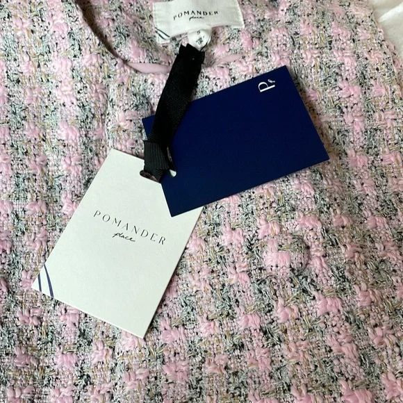NWT | Tuckernuck Pomander Place Bianca Pink Tweed Sleeveless Shift Dress Small‎ - Picture 6 of 10